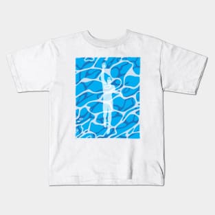 Swim Pool Solo Swimmer Kids T-Shirt